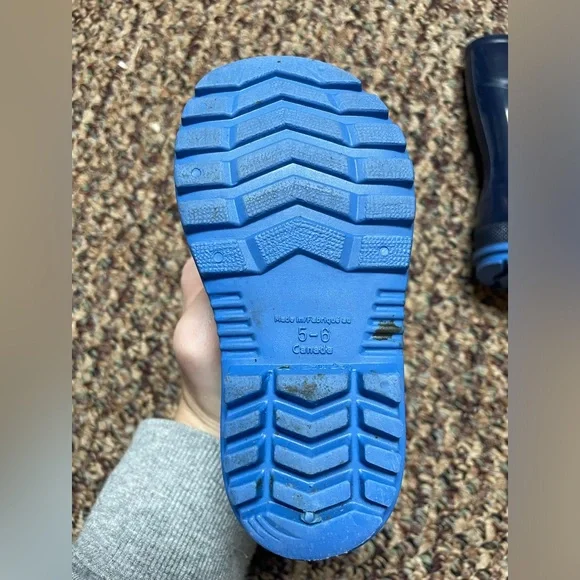 Infant/Toddler Blue Rain Boots Size 5-6, Unknown Brand - Picture 6 of 9